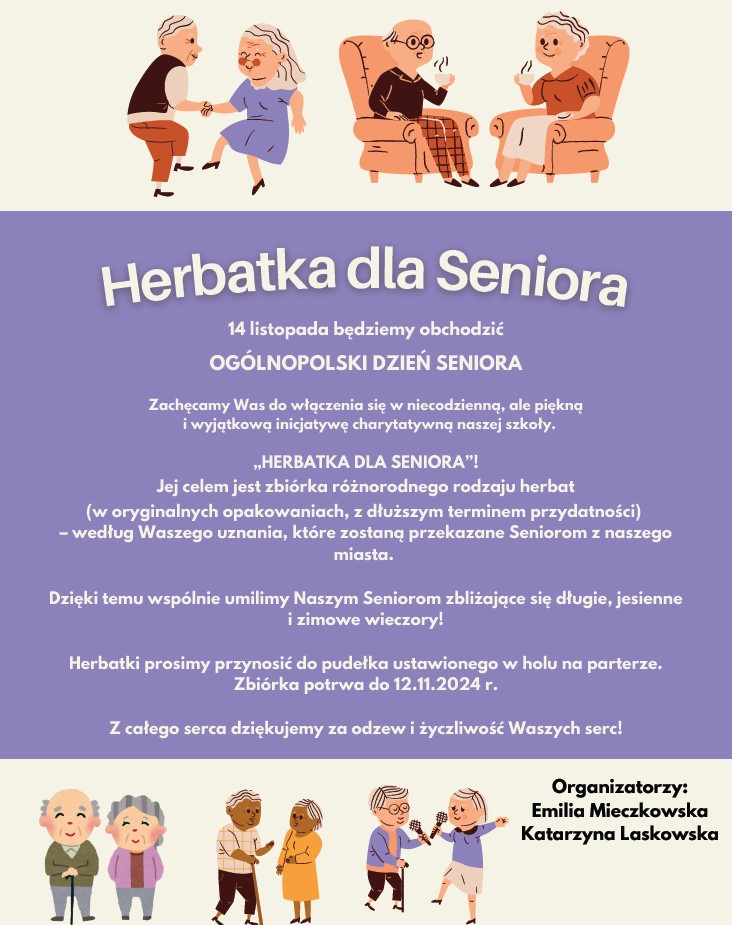 Plakat do artykułu - Herbatka dla Seniora