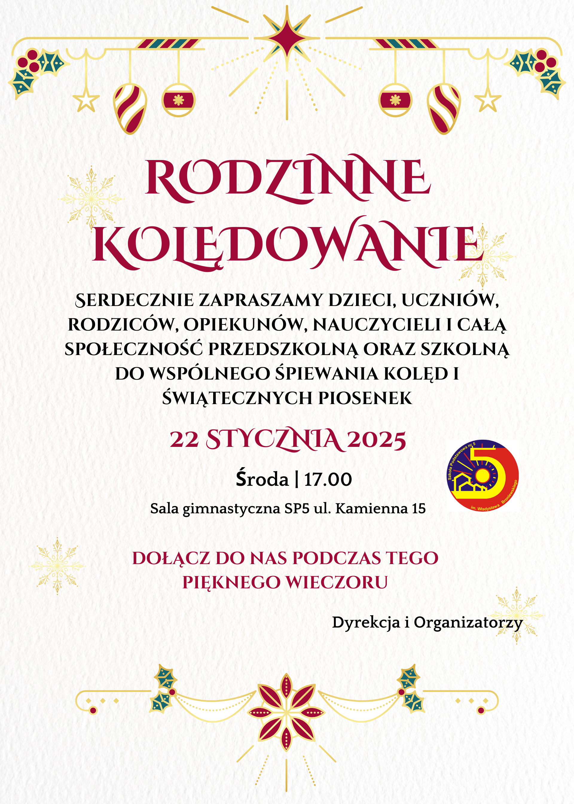 Plakat "Rodzinne Kolędowanie"