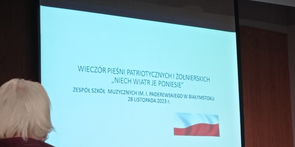 Wieczór Pieśni Patriotycznych - ekran