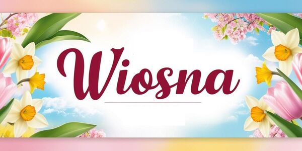 Banner z napisem "Wiosna"