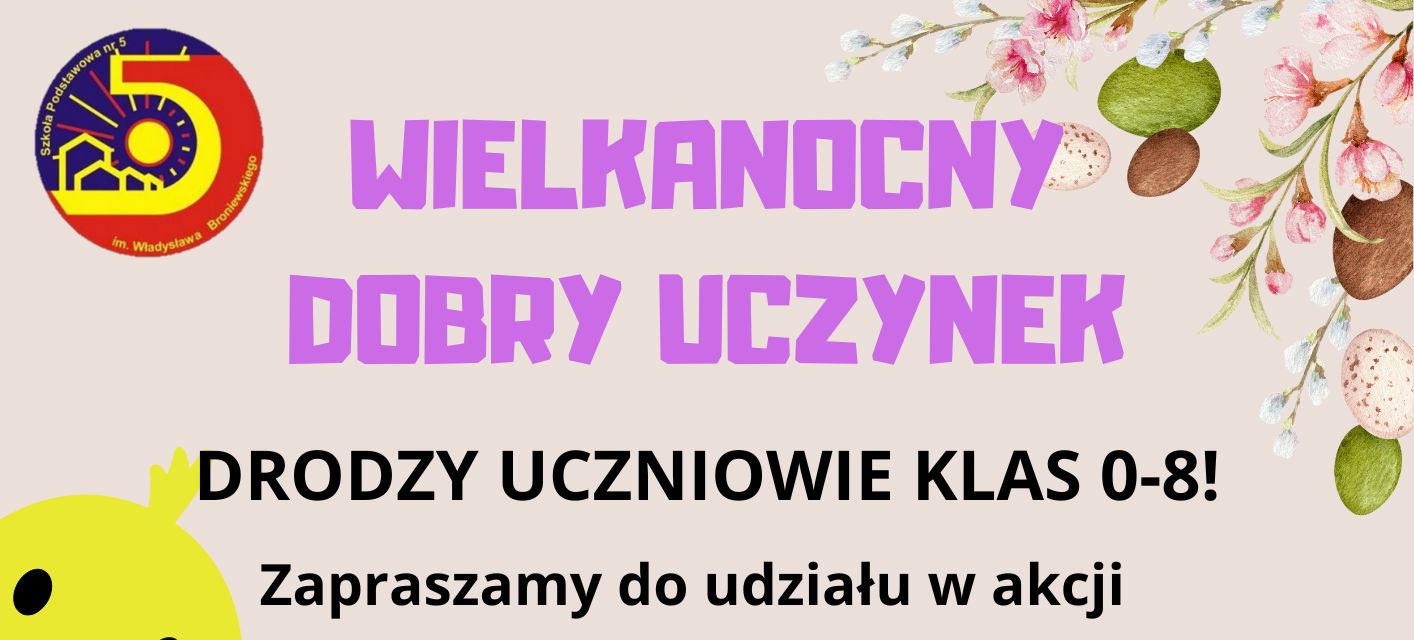 Napis "Wielkanocny dobry uczynek"