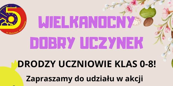 Napis "Wielkanocny dobry uczynek"