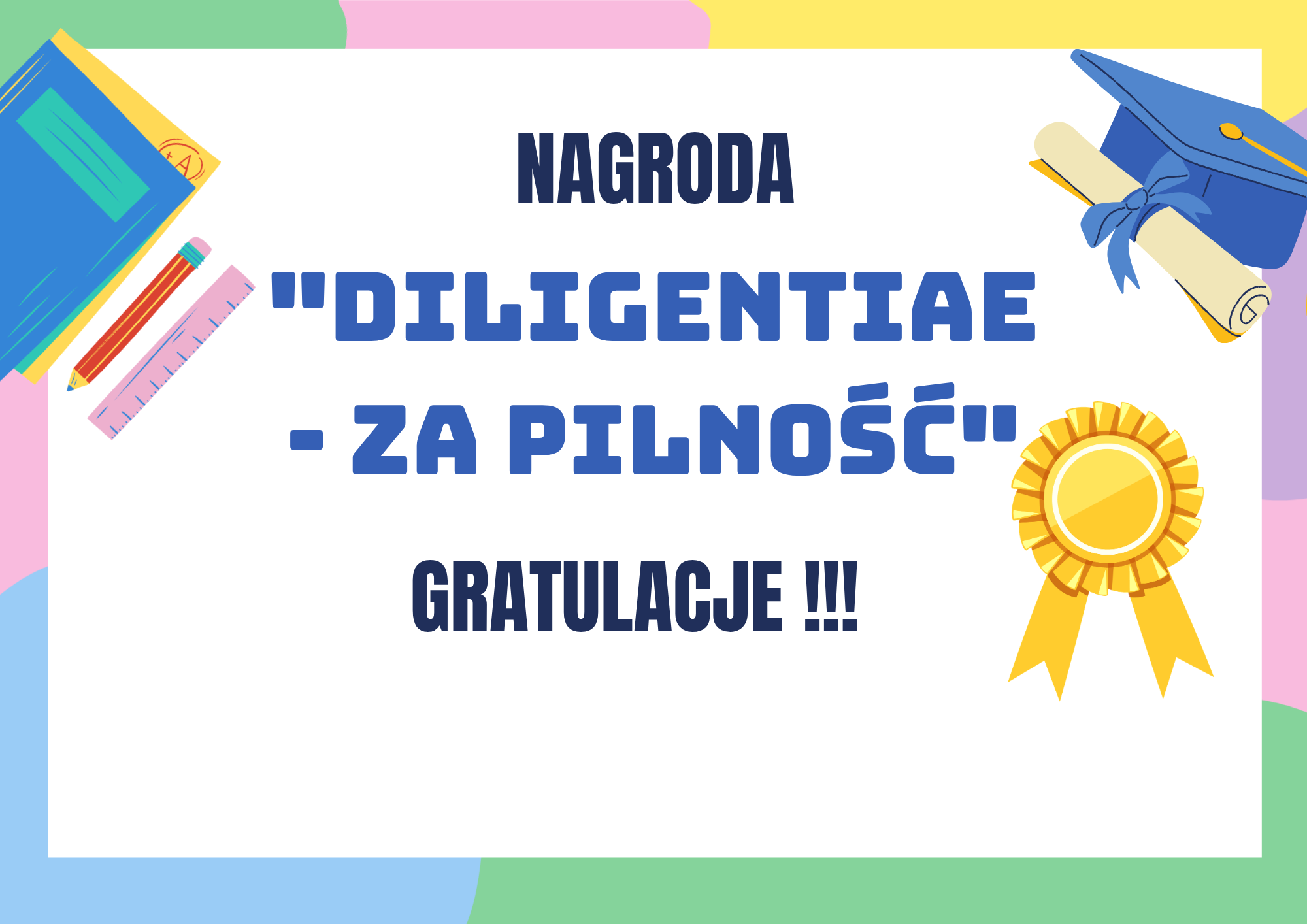 Wręczenie medali Diligentiae - za pilność