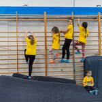 Dzieci w Strefie Wysokich Lotów na drabinkach