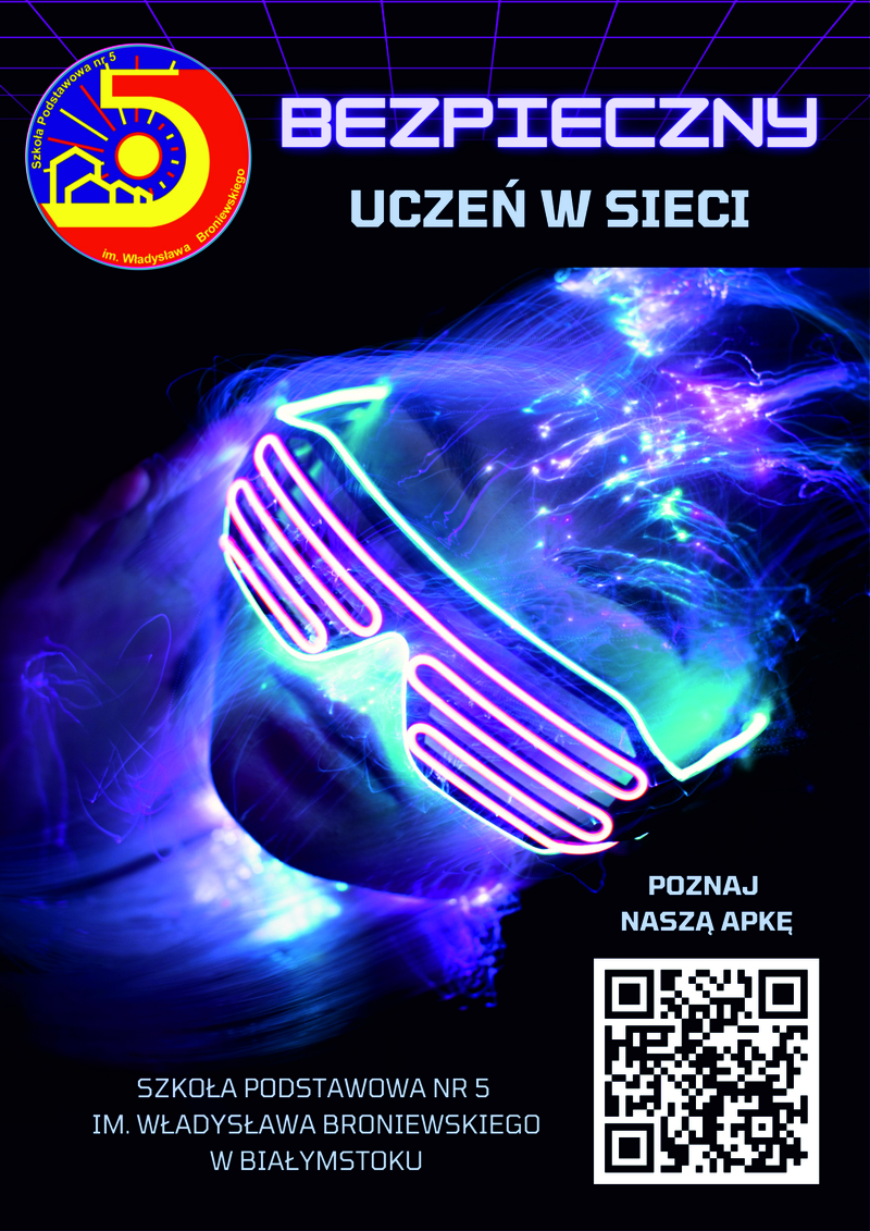 Plakat reklamujący apkę o bezpieczeństwie w sieci
